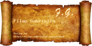 Filep Gabriella névjegykártya